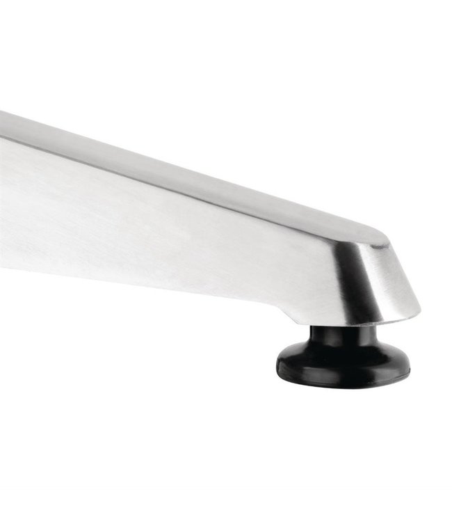 Statafel rond met roestvrijstalen blad 600 x 1050 mm - Aluminium