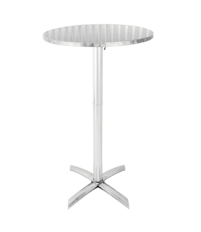 Statafel rond met kantelbaar blad - Roestvrijstaal