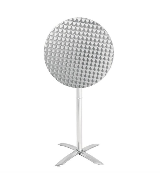 Statafel rond met kantelbaar blad - Roestvrijstaal