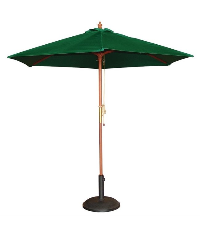 Parasol rond groen 3 x 2,52 mtr - Hout