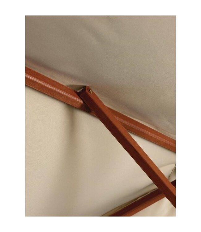 Parasol rond cremé 2,5 x 2,37 mtr - Hout