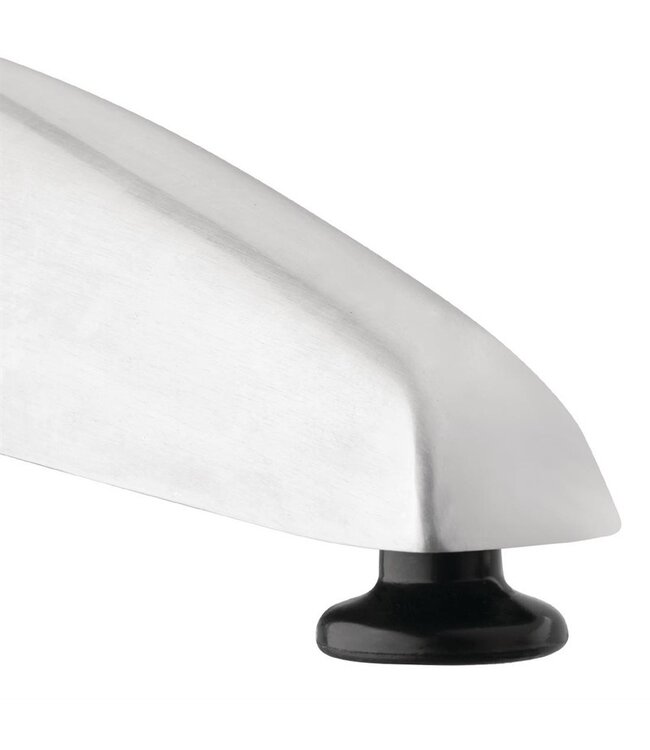 Tafel rechthoekig met dubbele tafelpoot en roestvrijstalen blad 1200 x 600 x 720 mm - Aluminium