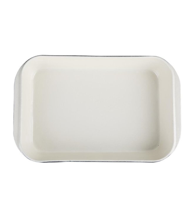 Gratineerschaal rechthoekig zwart 405 x 250 x 70 mm gietijzer - Fusion basic