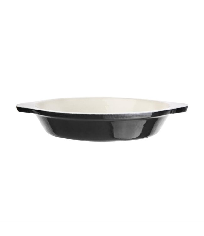 Gratineerschaal rond zwart 75 cl 225 x 45 mm gietijzer - Fusion basic