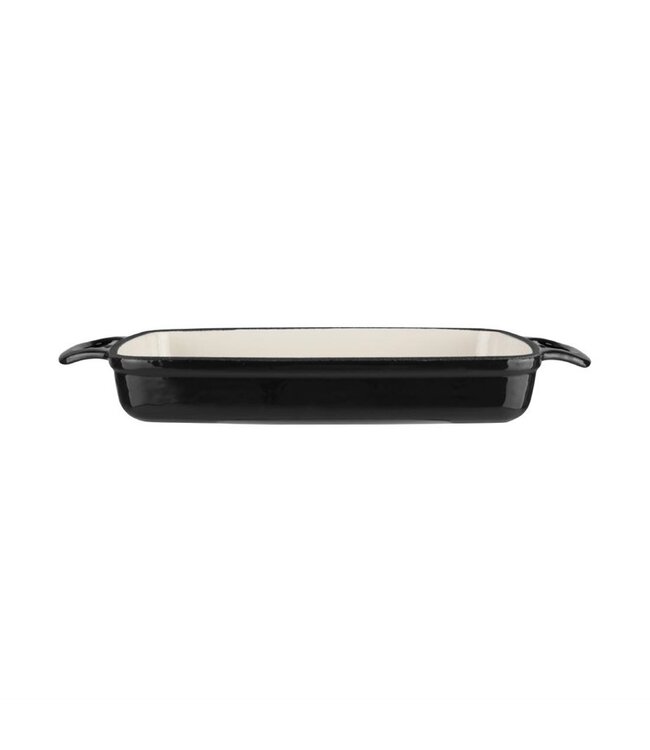 Ovenschaal rechthoekig zwart 2,8 ltr 295 x 220 x 50 mm gietijzer - Fusion basic