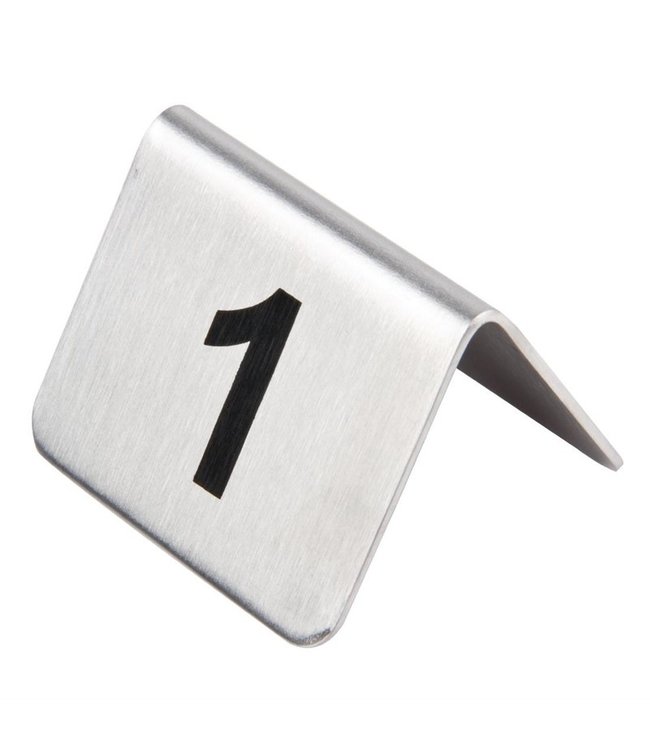 Tafelnummers 11-20 roestvrijstaal - Fusion plus