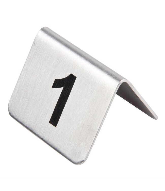 Tafelnummers 1-10 roestvrijstaal - Fusion plus