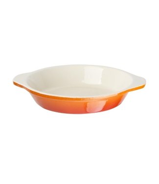 Fusion basic Gratineerschaal rond oranje 40 cl 150 x 30 mm gietijzer - Fusion basic