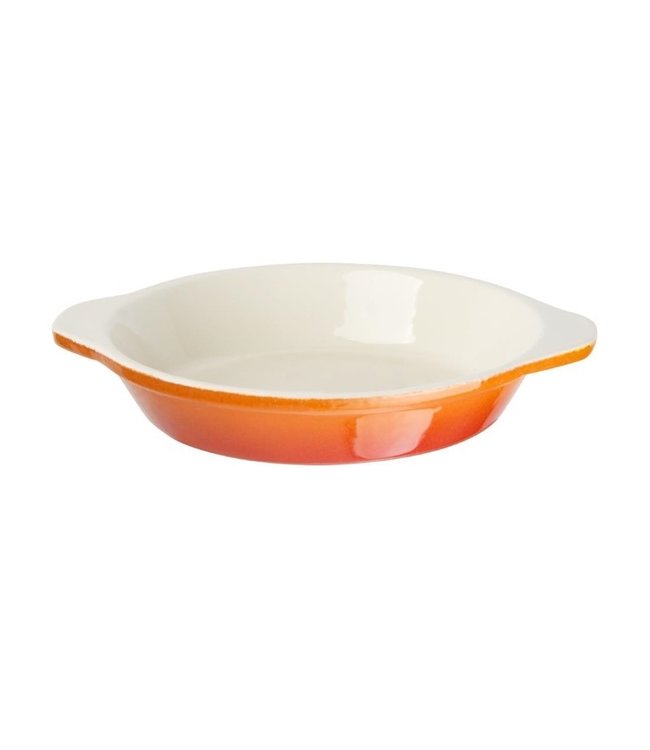 Gratineerschaal rond oranje 40 cl 150 x 30 mm gietijzer - Fusion basic