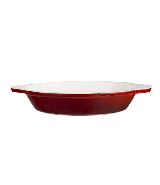 Gratineerschaal rond rood 40 cl 150 x 30 mm gietijzer - Fusion basic