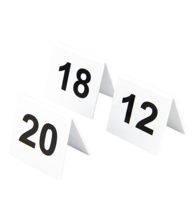 Tafelnummers 11-20 kunststof - Fusion plus