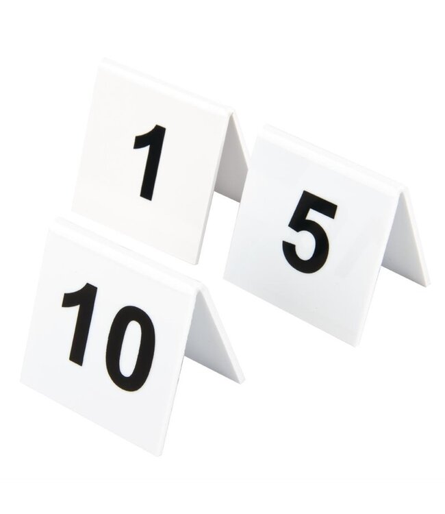 Tafelnummers 1-10 kunststof - Fusion plus