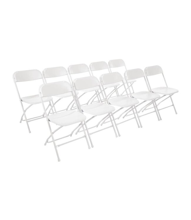 Stoel opklapbaar wit 440 x 480 x 800 mm - Polypropyleen | prijs & verp per 10 stuks