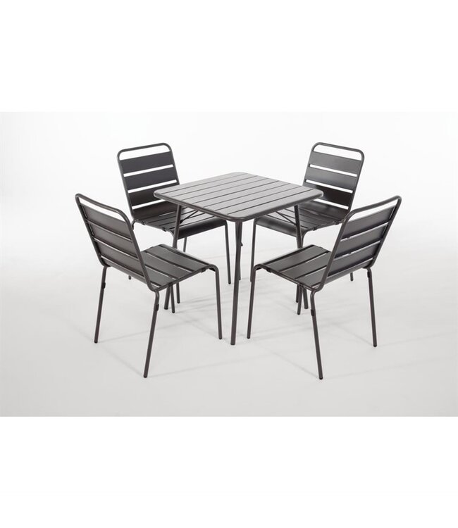 Tafel opklapbaar vierkant grijs 700 x 700 x 710 mm - Staal