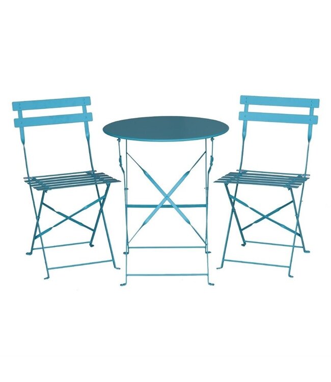 Stoel opklapbaar turquoise 387 x 471 x 800 mm - Staal | prijs & verp per 2 stuks
