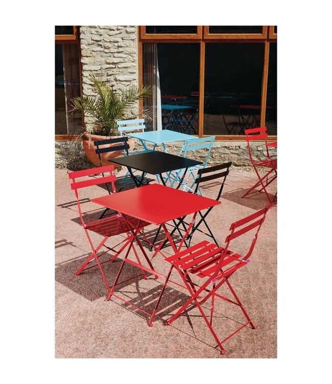 Stoel opklapbaar turquoise 387 x 471 x 800 mm - Staal | prijs & verp per 2 stuks