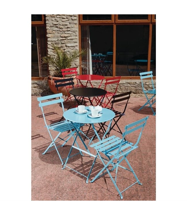 Stoel opklapbaar zwart 387 x 471 x 800 mm - Staal | prijs & verp per 2 stuks