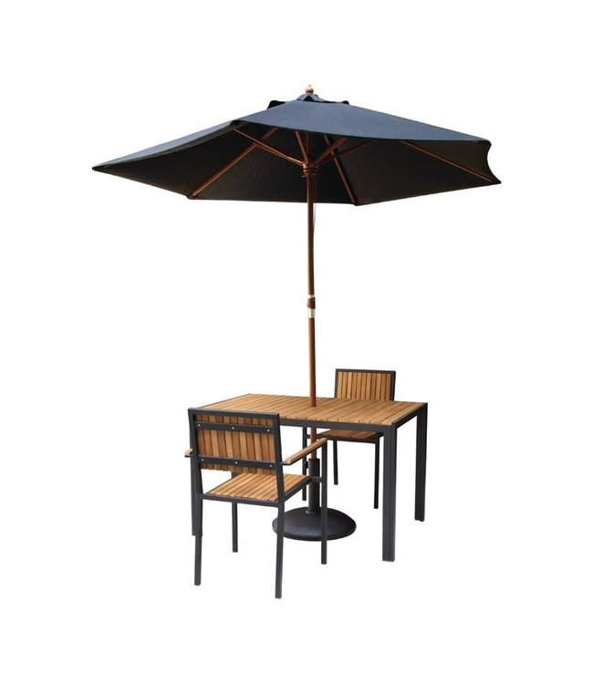 Stoel met armleuningen 550 x 530 x 860 mm - Staal en hout | prijs & verp per 4 stuks