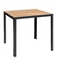 Tafel vierkant 800 x 800 x 740 mm - Staal en hout
