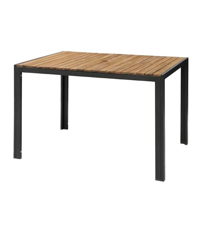 Tafel rechthoekig 1200 x 800 x 740 mm - Staal en hout