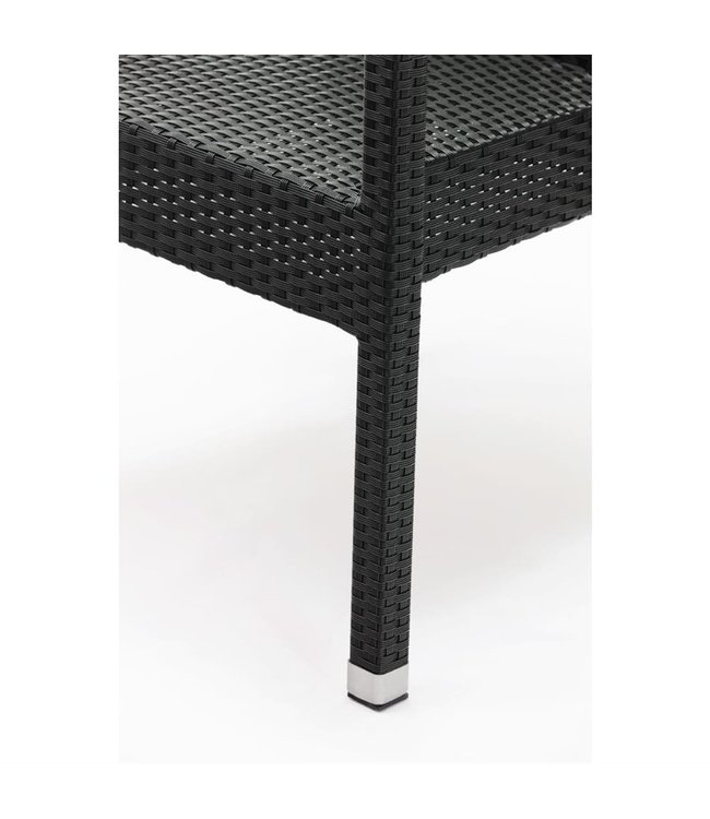 Stoel met armleuning antraciet 560 x 602 x 853 mm - Kunststof rotan | prijs & verp per 4 stuks