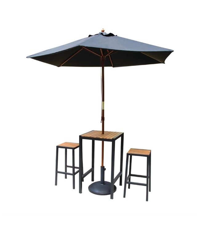 Barkruk 350 x 350 x 750 mm - Staal en hout | prijs & verp per 2 stuks