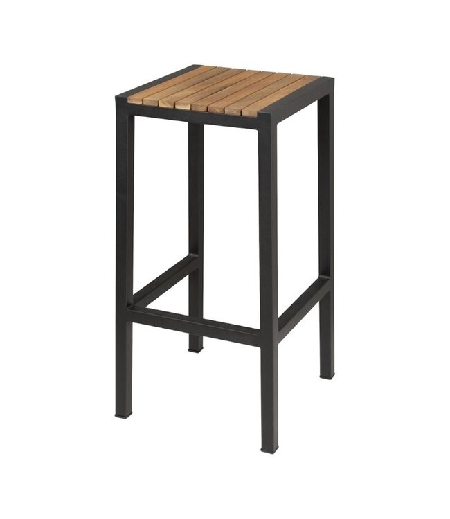 Barkruk 350 x 350 x 750 mm - Staal en hout | prijs & verp per 2 stuks