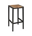 Barkruk 350 x 350 x 750 mm - Staal en hout | prijs & verp per 2 stuks