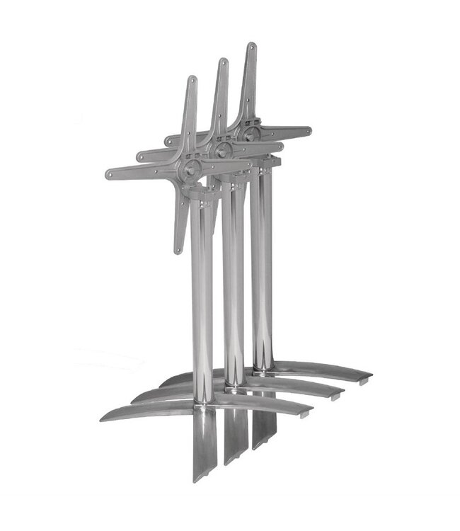 Tafelpoot opklapbaar 618 x 618 x 680 mm - Aluminium