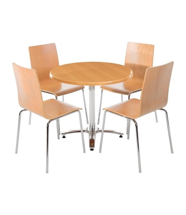 Tafelpoot met 4 poten 650 x 650 x 680 mm - Aluminium