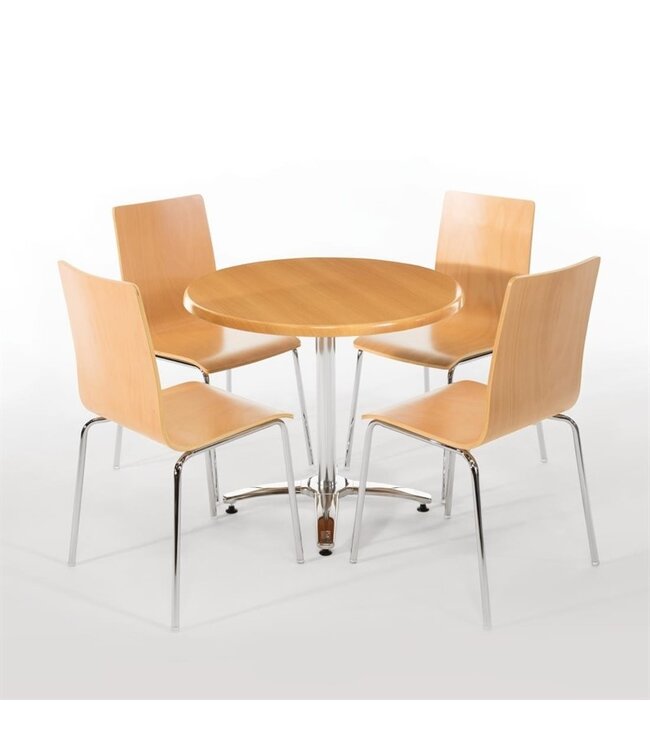 Tafelpoot met 4 poten 650 x 650 x 680 mm - Aluminium