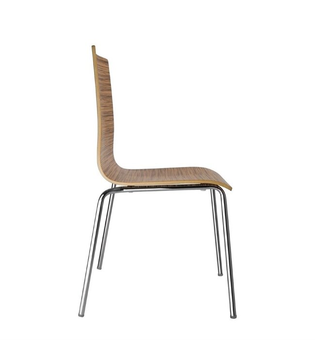 Stoel met vierkante rug eiken - Beukenfineer | prijs & verp per 4 stuks