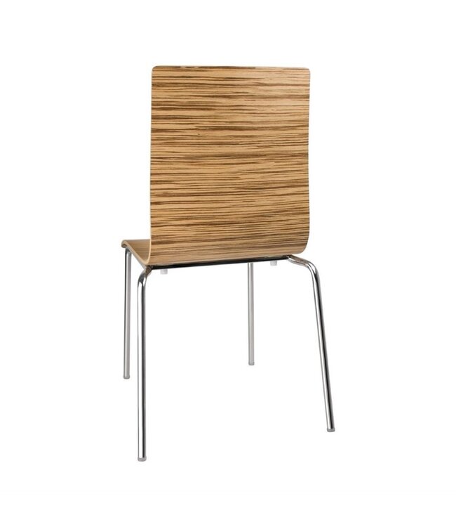 Stoel met vierkante rug eiken - Beukenfineer | prijs & verp per 4 stuks