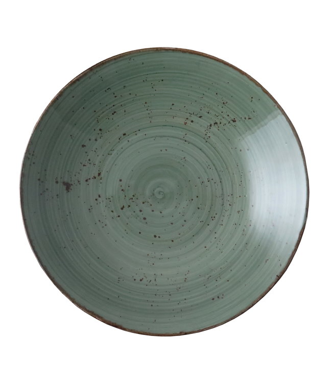 Bord Coup plat 170 mm donkergroen Rustic - Continental