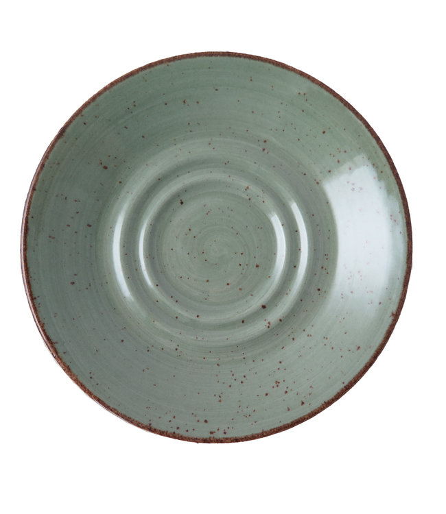 Espressoschotel 120 mm donkergroen Rustic - Continental