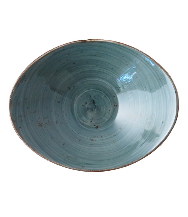 Schaal Salsa ovaal  220 mm blauw - Rustic