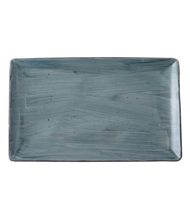 Schaal rechthoekig  285 x 165 mm blauw - Rustic