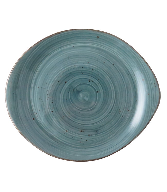 Bord Pebble plat 255 mm blauw Rustic - Continental