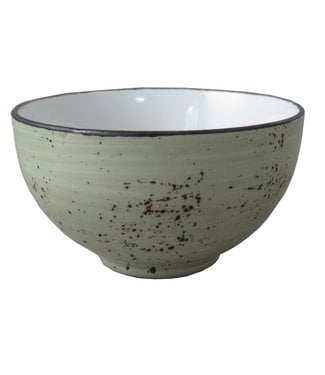 Continental Rijstbowl rond 125 mm lichtgroen - Rustic