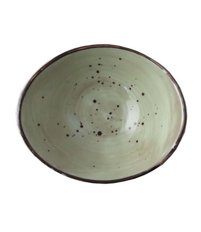 Schaal Salsa ovaal  140 mm lichtgroen Rustic - Continental