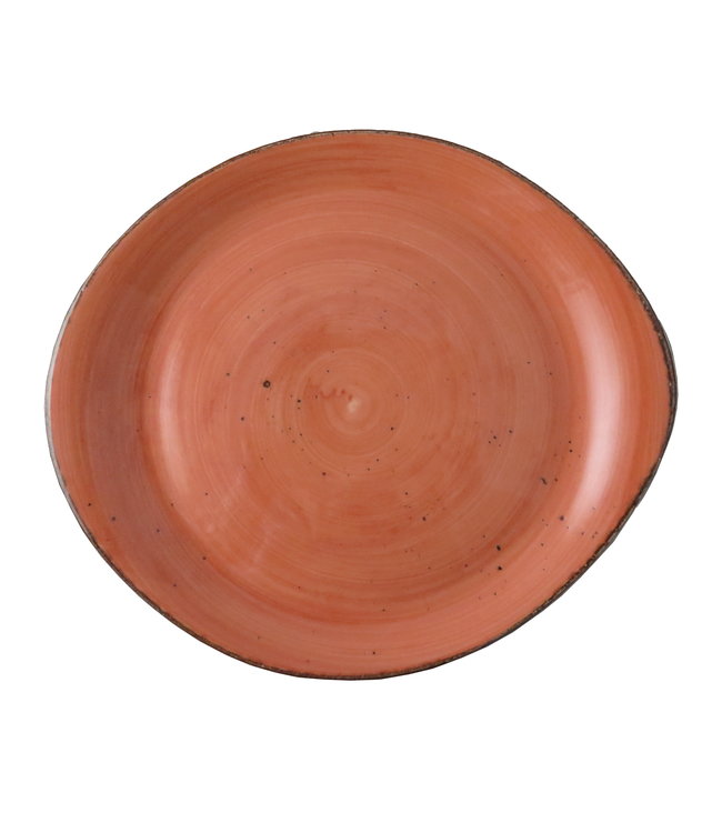 Bord Pebble vlak 255 mm terracotta Rustic - Continental