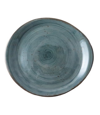 Continental Bord Pebble plat 200 mm blauw Rustic - Continental
