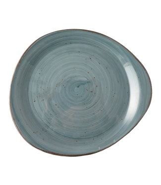 Continental Bord Pebble plat  310 mm blauw Rustic - Continental