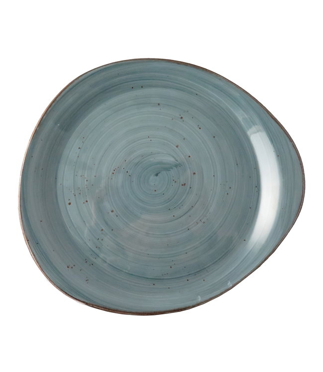 Bord Pebble plat  310 mm blauw Rustic - Continental