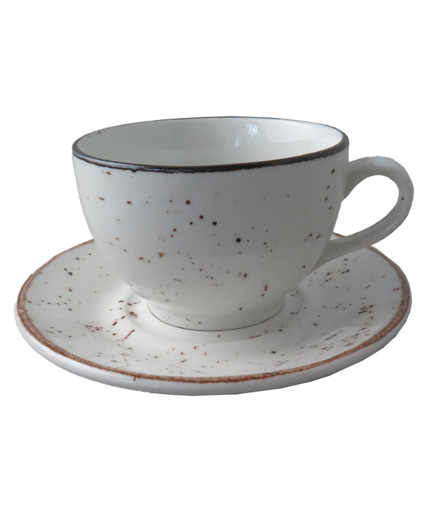 Cappuccinokop 30 cl wit Rustic - Continental