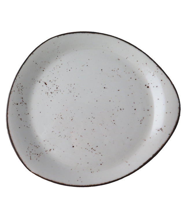 Bord Pebble plat 310 mm wit Rustic - Continental