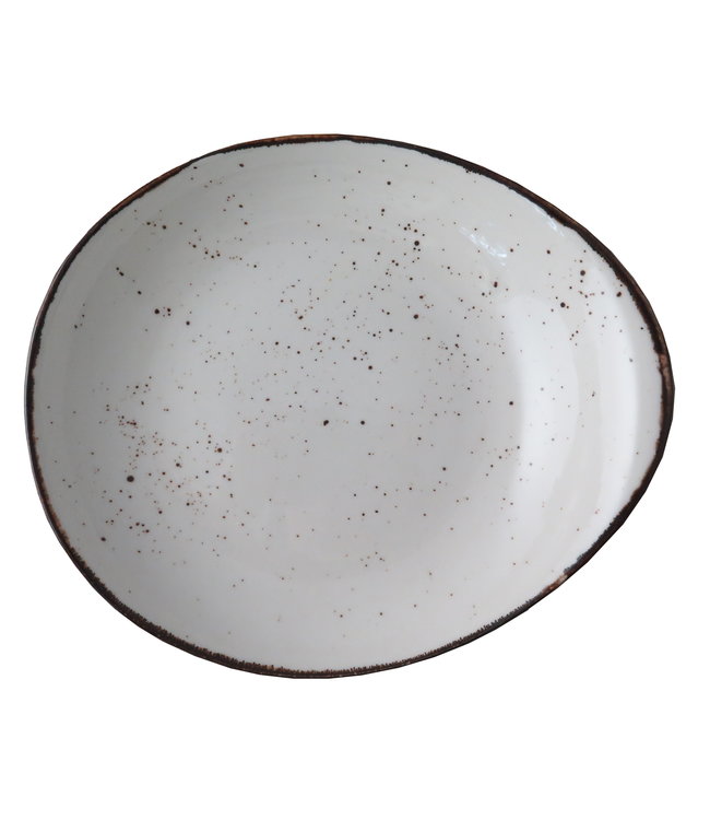 Pastabord Pebble 275 mm wit - Rustic