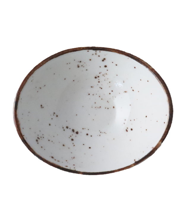 Schaal Salsa ovaal 180 mm wit Rustic - Continental