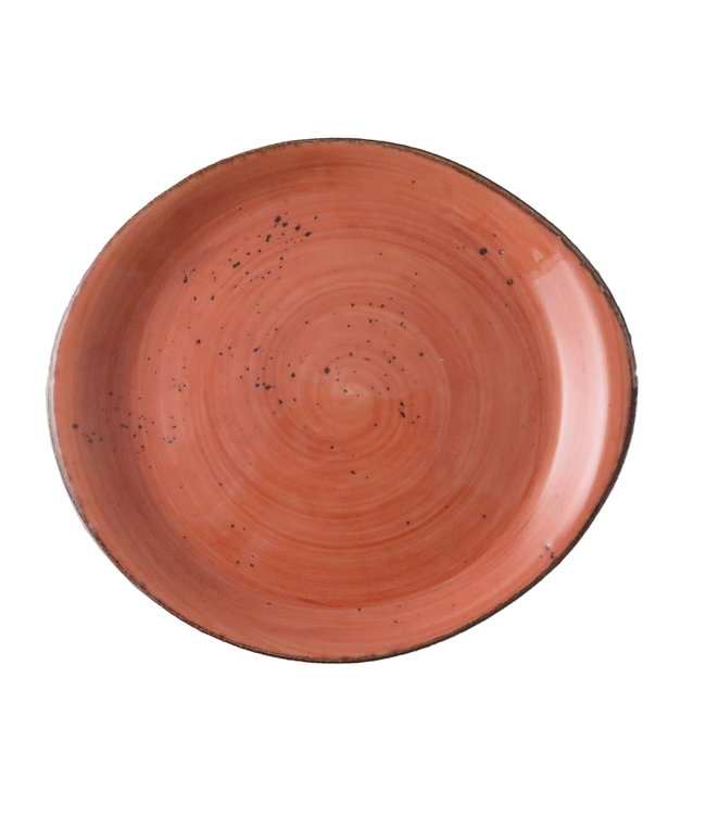 Bord Pebble plat 200 mm terracotta Rustic - Continental