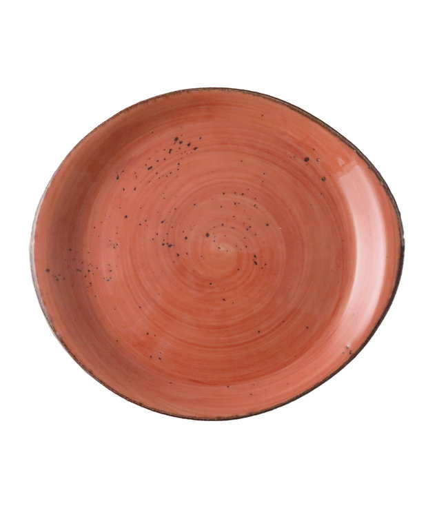 Bord Pebble plat 200 mm terracotta - Rustic